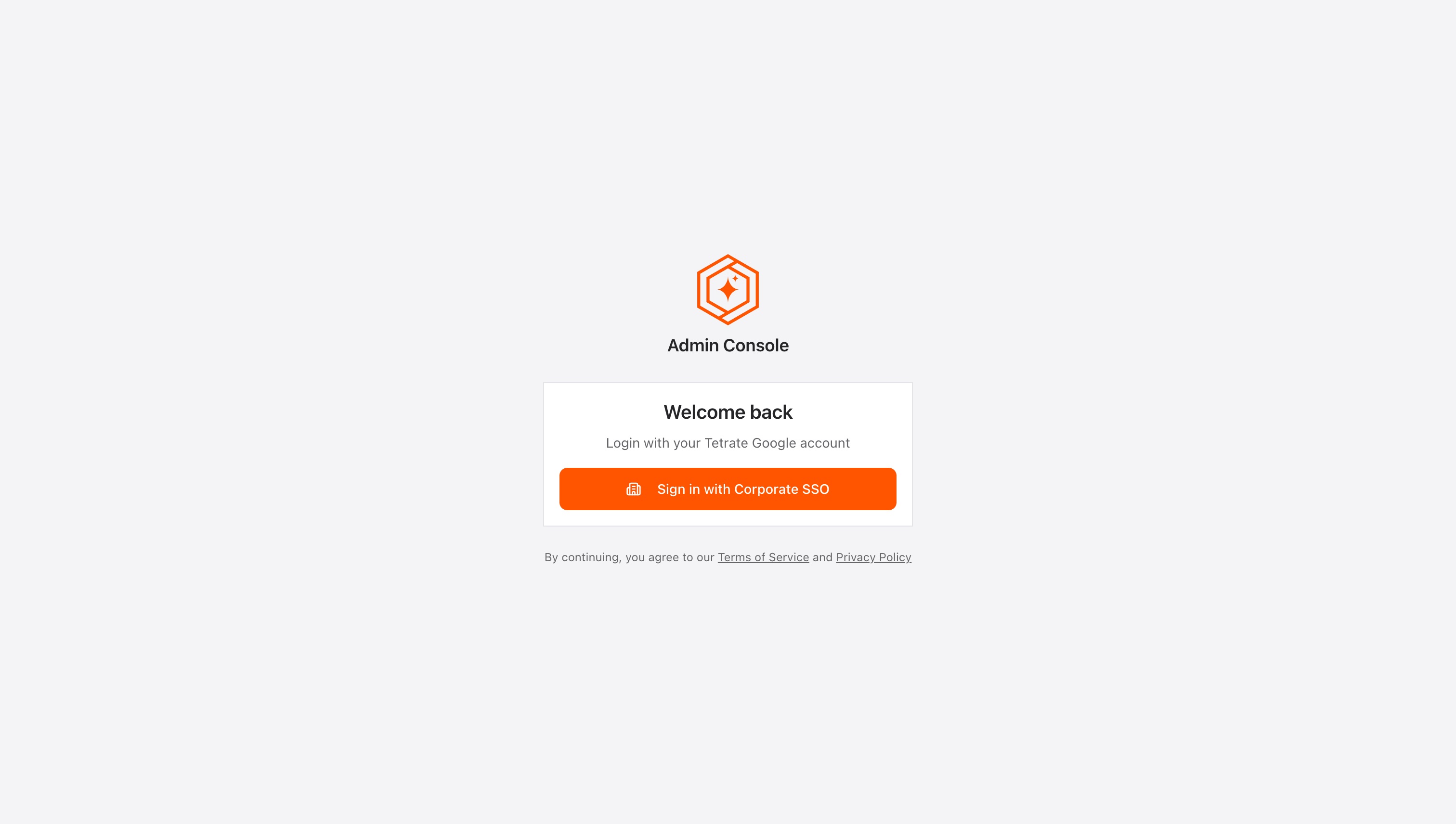 Sign in page