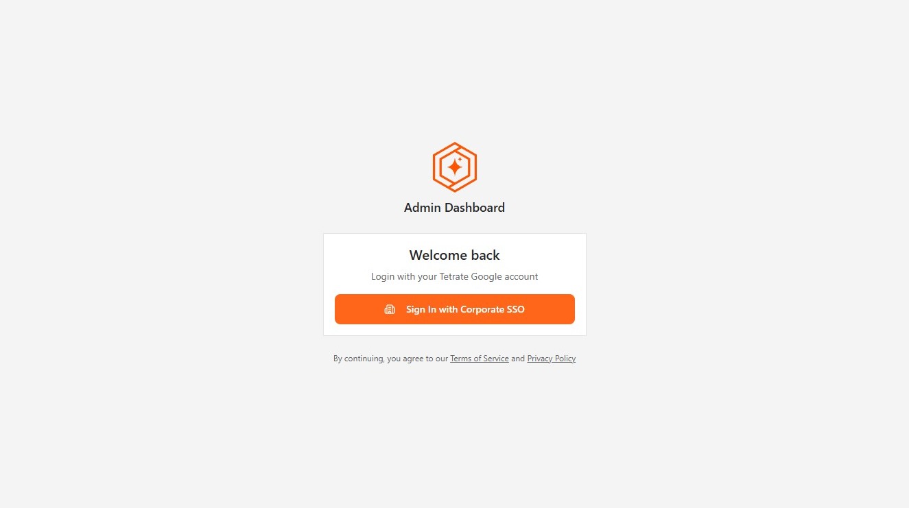 Sign in page