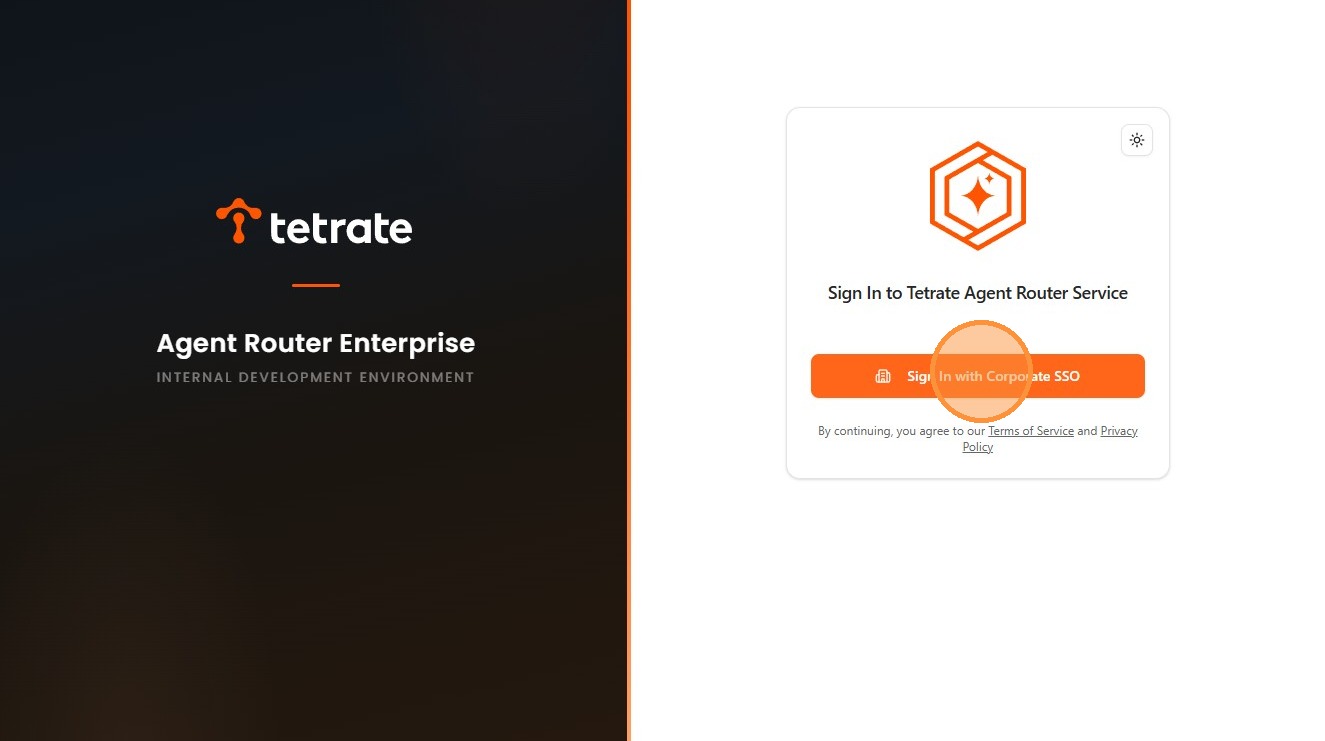 Click Sign In with Corporate SSO
