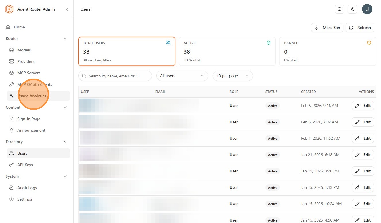 Usage Analytics